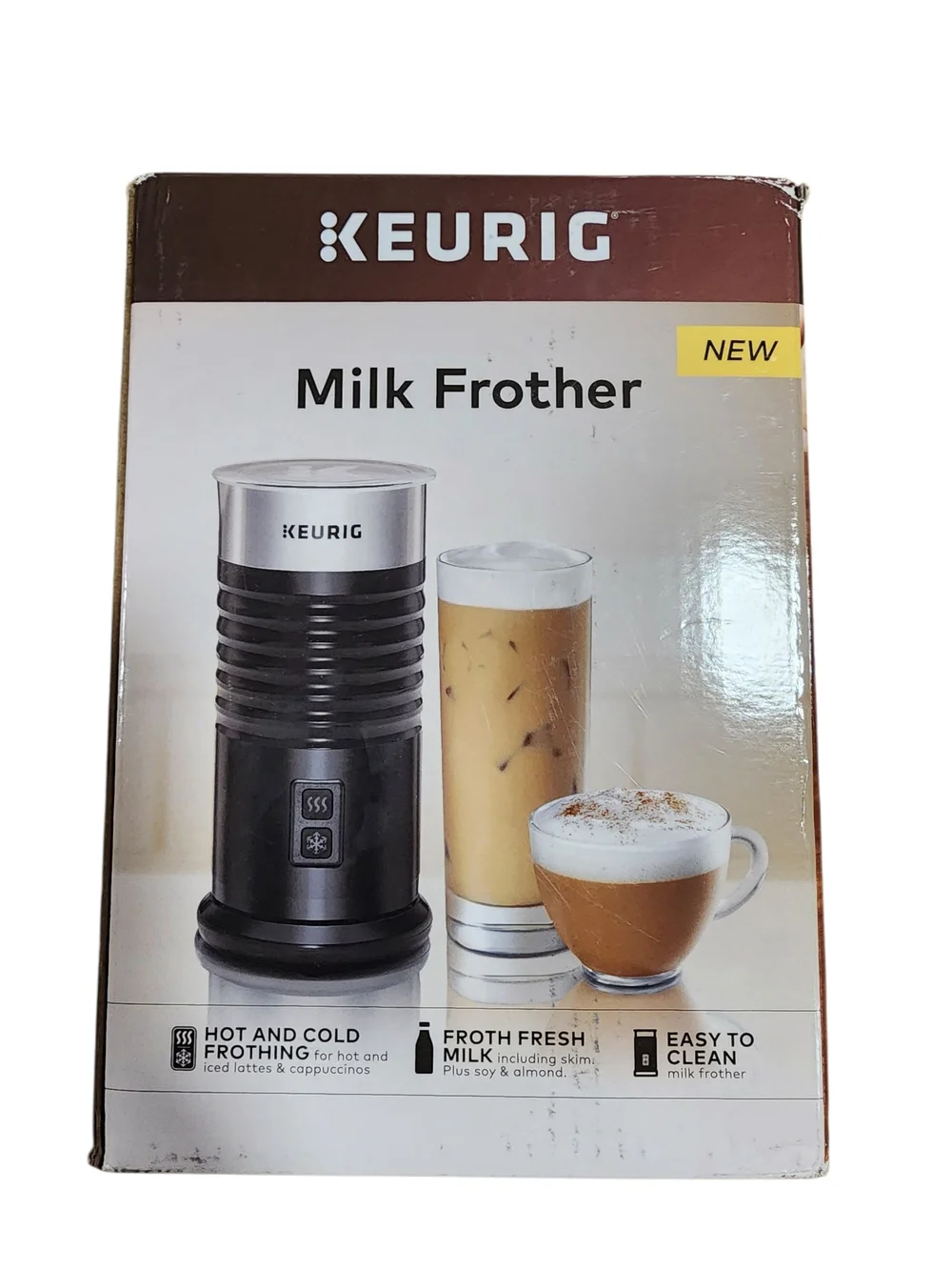 Keurig Milk Frother Standalone Hot & Cold 6 Oz Black Non-Dairy Milk Lattes